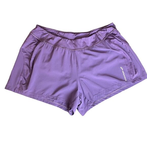 Brooks ath left shorts, purple size medium - Picture 1 of 11
